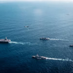 U.S. Warships in ocean