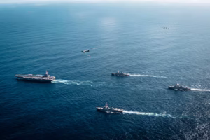 U.S. Warships in ocean